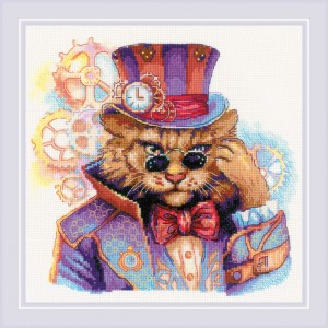 Borduurpakket Steampunk Cat...