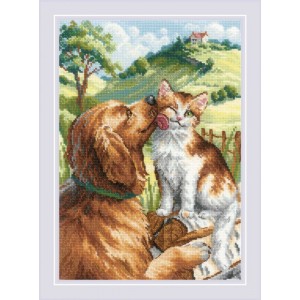 Cross stitch kit Like Cat...
