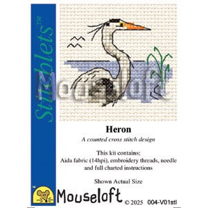 Cross stitch kit Heron -...
