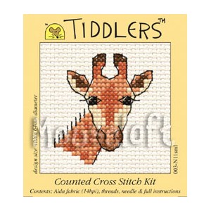 Cross stitch kit Giraffe -...