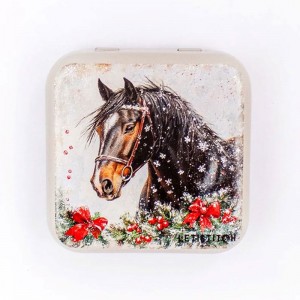 Winter Horse Metallic Box -...