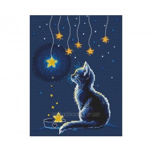 Cross stitch kit Kitten and...