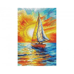 Cross stitch kit Sails in...
