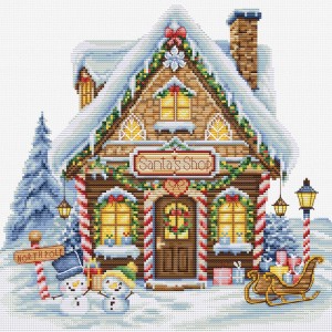 Borduurpakket  Santa’s Shop...