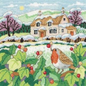 Cross stitch kit Snowy...