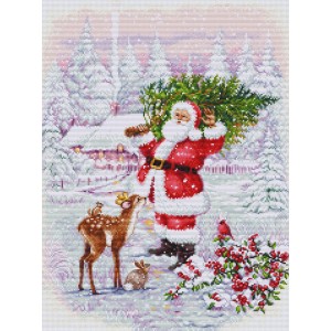 Cross stitch kit Santa With...