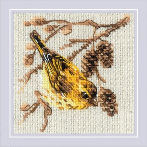 Cross stitch kit Siskin -...