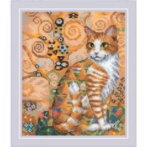 Cross stitch kit Golden Cat...