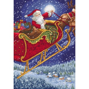 Borduurpakket Santa Sleigh...