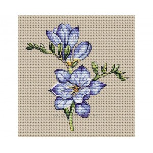 Cross stitch kit Freesia -...