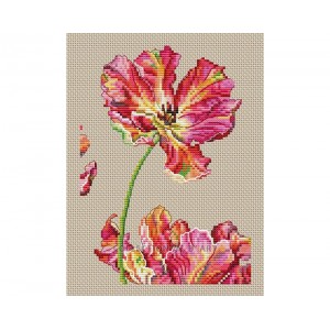 Cross stitch kit Tulip -...
