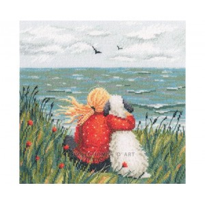 Cross stitch kit Girl and...