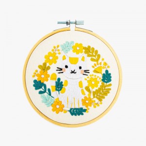 Embroidery kit Boho Cat -...