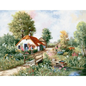 Cross stitch kit Village...