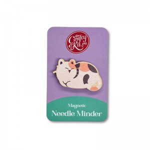Wooden Needle Minder Cat -...