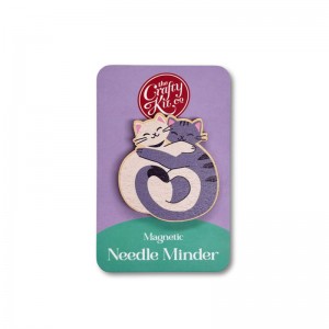 Wooden Needle Minder Cat -...