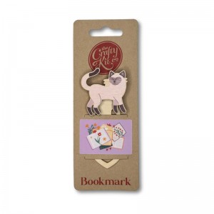 Wooden Bookmark Cat -...