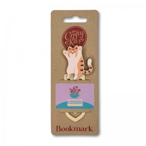 Wooden Bookmark Cat -...