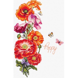 Cross stitch kit Poppy -...