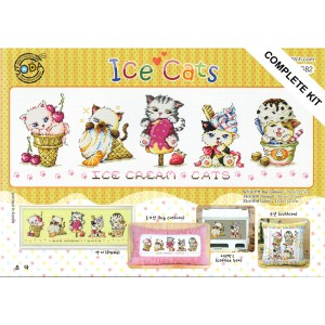 Borduurpakket Ice Cats -...