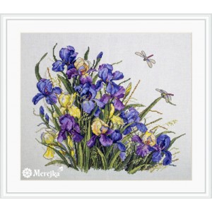 Cross stitch kit Irises -...