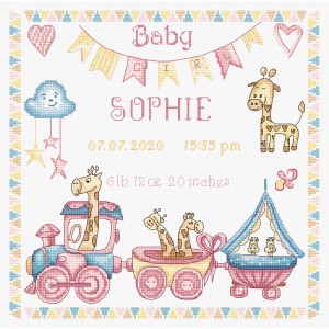 Cross stitch kit Baby Girl...