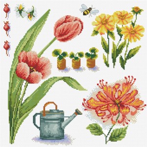 Pre-printed cross stitch...