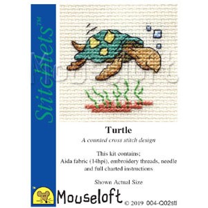 Cross stitch kit Turtle -...