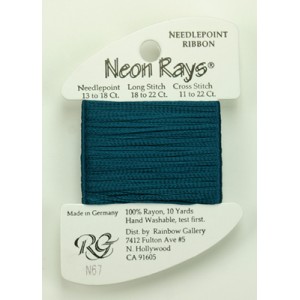 Neon Rays Dark Teal -...