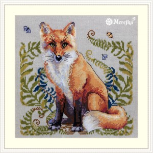 Cross stitch kit The Fox -...