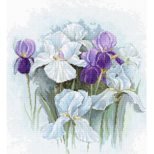 Cross stitch kit Irises -...