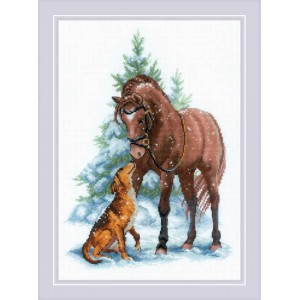 Cross stitch kit Hey Buddy!...
