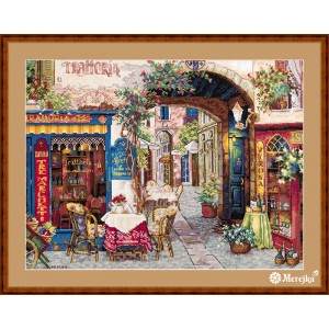 Cross stitch kit Cafe in...