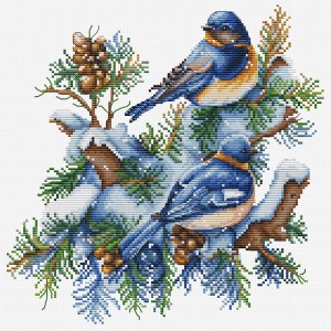 Cross stitch kit The Birds...