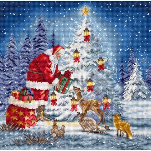 Borduurpakket Santa - Leti...