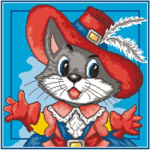 Pre-printed Aida Cat -...