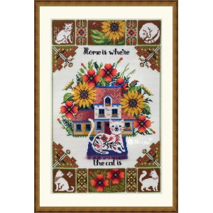 Cross stitch kit Home is...