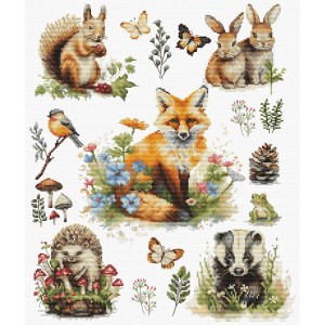 Cross stitch kit Forest...