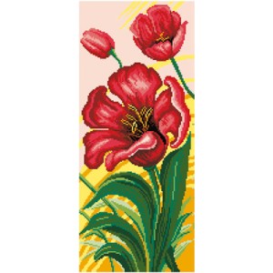 Voorbedrukt Aida Tulips...