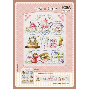 Cross Stitch Chart Tea Time...