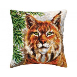 Kussen borduurpakket Lynx -...