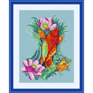 Cross Stitch Kit Golden Koi...