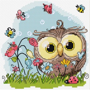Borduurpakket Happy Owl -...