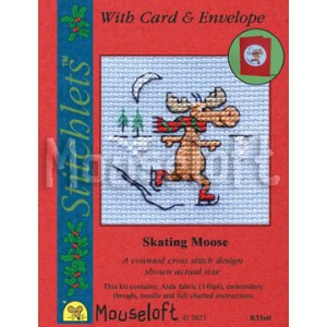 Borduurpakket Skating Moose...