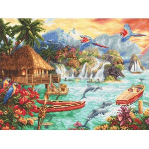 Borduurpakket Island Life -...