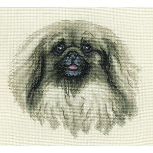 Cross Stitch Kit Pekinese -...