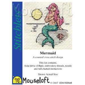 Cross stitch kit Mermaid -...