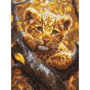 Cross stitch kit Leopard...