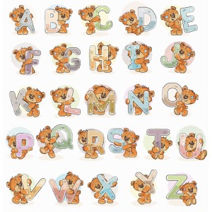 Cross stitch kit Alphabet -...