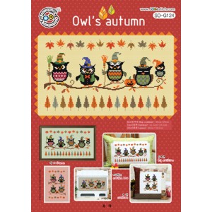 Borduurpatroon Owl's Autumn...
